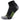 Side view of grey, black, and neon, Enduro, quarter length socks, by by Balega