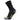 Side view of black, grey, and neon, Enduro, crew socks, by Balega