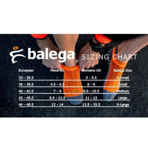 Balega Running Socks Size chart