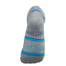 Load image into Gallery viewer, Bottom view of Balega Hidden Contour No Show Mid grey Socks
